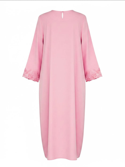 Pink Embellished Abaya