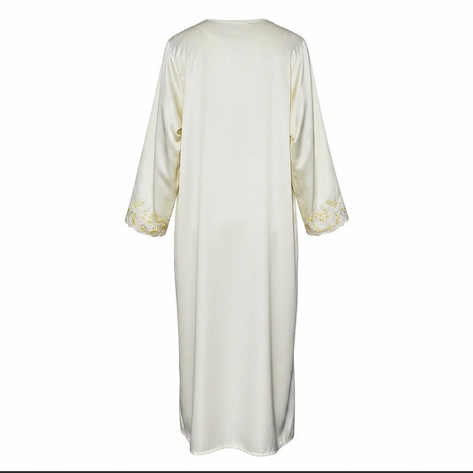 Butter Yellow Embellished Abaya