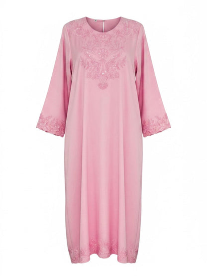 Pink Embellished Abaya