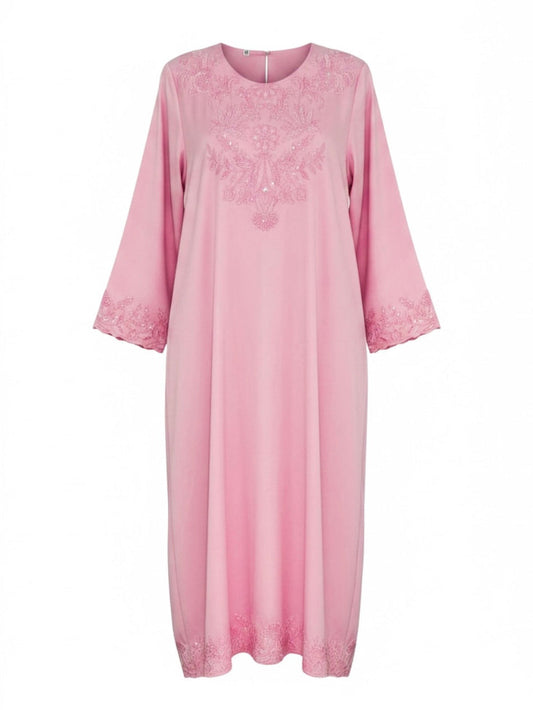 Pink Embellished Abaya