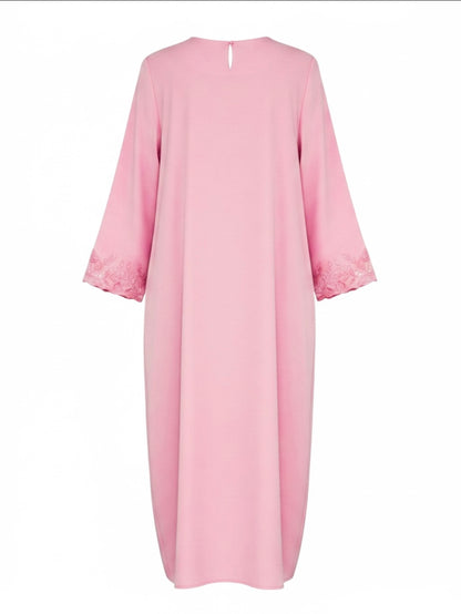Pink Embellished Abaya