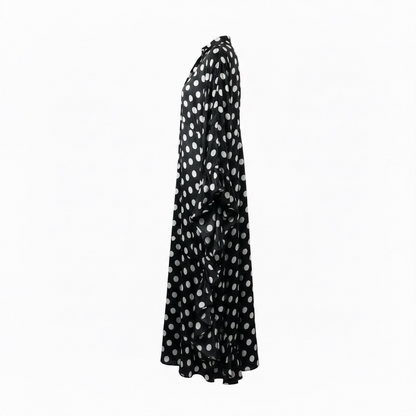 Black & White Polka Dot Abaya